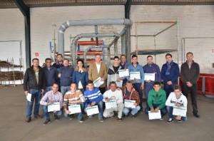 Alumnos del curso de tubero industrial.