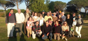 Participantes en el VI Torneo de Golf de funcionarios disputado en el Club de golf Bellavista.