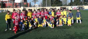 Participantes en un torneo de fútbol base disputado en Isla Cristina.