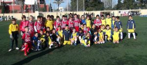 Participantes en un torneo de fútbol base disputado en Isla Cristina.