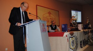 El alcalde de Huelva, Pedro Rodríguez, durante su intervención en el acto.