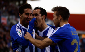 El ataque del Recre, su mejor sustento para soñar. / Foto: Josele Ruiz.