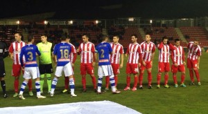 El equipo onubense logró un trabajado empate en Gerona. / Foto: @GironaFC.