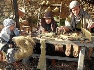 Los niños, muy presentes en el Belén. 