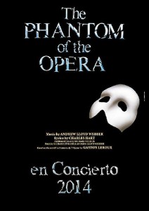 Cartel anunciador de 'El Fantasma de la Ópera. En concerto'. 