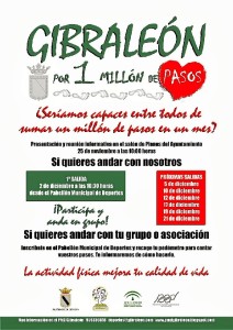 Cartel de la iniciativa Por un millón de pasos.