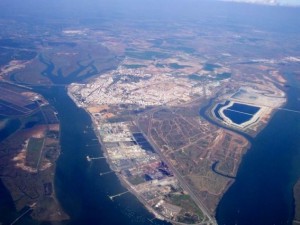 Imagen aérea de Huelva.