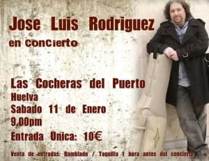 Cartel de su próximo concierto en las Cocheras del Puerto.