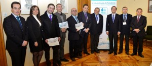 Manuel Delgado con el resto de premiados, patrocinadores del premio y el Presidente de AEAS, D. Roque Gistau.