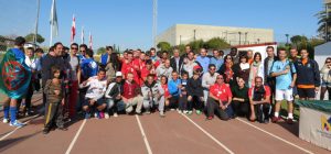 Participantes en el Mundialito por la integración en Moguer.