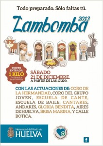 Cartel de la Zambomba de Navidad de la Hermandad del Rocío de Huelva.