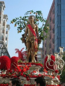 La procesión de San Sebastián, este domingo. 