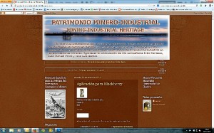 Portada del blog sobre patrimonio minero. 