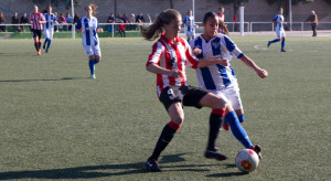 Las onubenses lograron un punto ante el cuadro colchonero. / Foto: Juanma Arrazola.