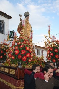 San Vicente Mártir a hombros de los zalameños. 