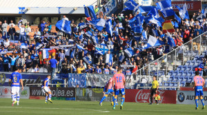 Un ambiente festivo rodeará al partido de esta tarde ante el Murcia. / Foto: Josele Ruiz.