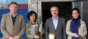 El director del Sepe y la subdirectora de Prestaciones durante su visita a Palos.