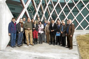 Foto de familia en el Museo del Vino de Bollullos. 