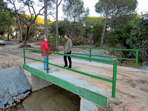 Cuéllar y Gorostidi en el puente de la Grulla.