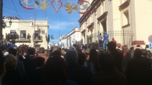 Una de las primeras tiradas en Trigueros, este domingo.