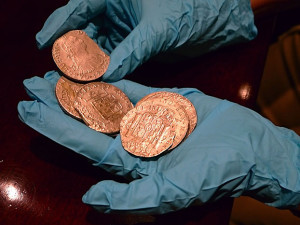 Monedas rescatadas por el Odissey en España. 