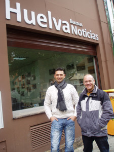 Martín y López en la sede de Huelva Buenas Noticias.