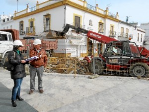 Visita de la concejala a las obras.