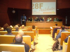 Imagen de la Asamblea Local de IU en Huelva. 