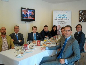 Un momento del desayuno compartido en Sanyres. 