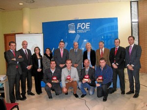 Los ganadores de los premios AJE 2014. 