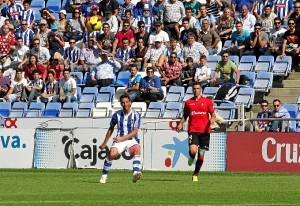 Momento del disparo de Arana que se convirtió en el 3-1 ante el Mallorca, hasta ahora su último gol. / Foto: Josele Ruiz.