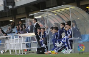 Sergi Barjuan concluyó el partido contento por el triunfo y por el trabajo de sus hombres. / Foto: www.lfp.es.