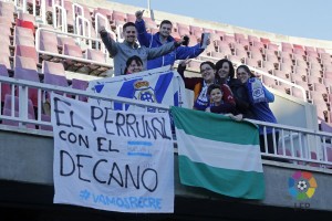 El Recre no estuvo solo en el Miniestadi. / Foto: www.lfp.es.