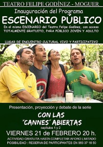 Cartel de la obra 'Con las cannes abiertas'.