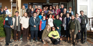 Foto de familia de los senderistas moguereños.