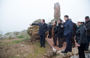 Visita a las obras del Castillo de Aracena. 