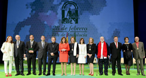 Foto de familia de los premiados este 28 de febrero. /