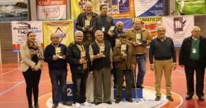 Los vencedores en el Campeonato de Andalucía de dominó.