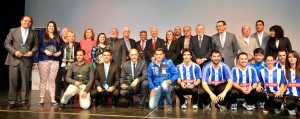 Los premiados durante la Gala del Deporte de la AOPD.