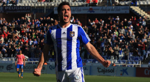 Joselu será el referente en el ataque del Recre ante el Castilla. / Foto: Josele Ruiz.