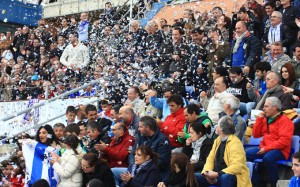 La afición albiazul, al final,pudo al menos celebrar el empate. / Foto: Josele Ruiz.