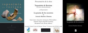 Invitación al acto de presentación de los libros. 