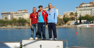 Antonio Cruzado, en el podio en la prueba celebrada en Sevilla.