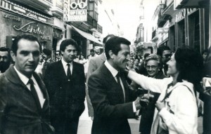 Adolfo Suárez, en una visita a Huelva. / Foto: Miguel Ángel Velasco. 