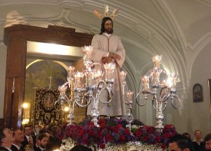 El Cristo de la Humildad entrando en la Merced el pasado sábado