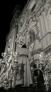 El Señor de la Humildad en su llegada triunfal a la Catedral. 