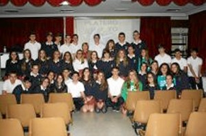 Foto de familia de la conferencia de Rosario Paniagua. 