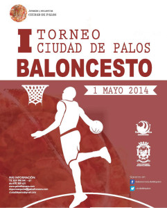 Cartel del torneo de baloncesto de base que se celebra en Palos de la Frontera.