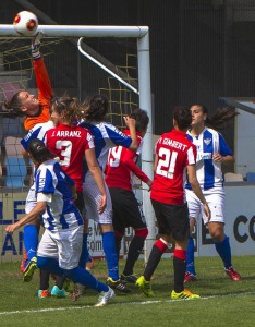 Sara Serrat fue decisiva en el empate logrado ante el Athletic. / Foto: www.athletic-club.net.