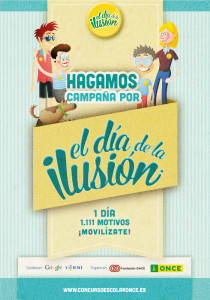 Cartel de la 30 edición del Concurso Escolar de la ONCE 'El Día de la Ilusión'.